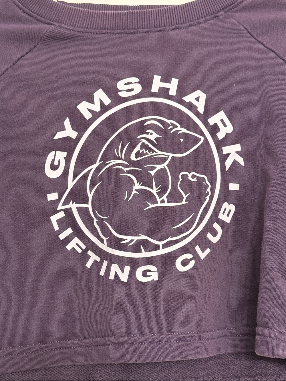 Gymshark Purple Cropped Lifting Club Sweatshirt Small - Picture 2 of 8